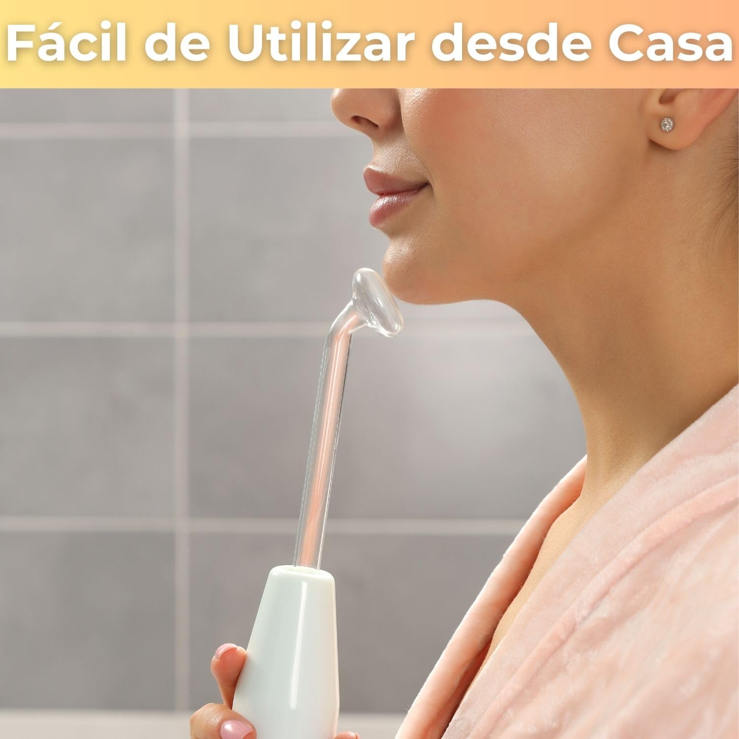Alta frequenza professionale del viso e dei capelli - High Frequency Wand - Alta frequenza estetica facciale - Macchina rimuove rughe, acne e macchie sulla pelle - Tecnologia LED con 4 elettrodi