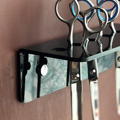 Miniatura 4 de Estante de almacenamiento de tijeras de pared Soporte de tijeras de 6 ranuras Soporte de acrílico s Soporte de cizalla s Almacenamiento s Rack