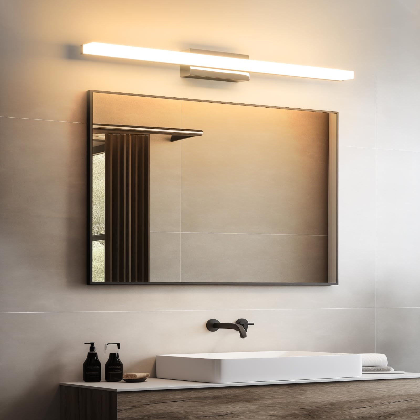 Luce a LED per specchio bagno Lampada per specchio 60CM Lampada da parete per bagno 220V bianco caldo 3000K Luce per armadietto
