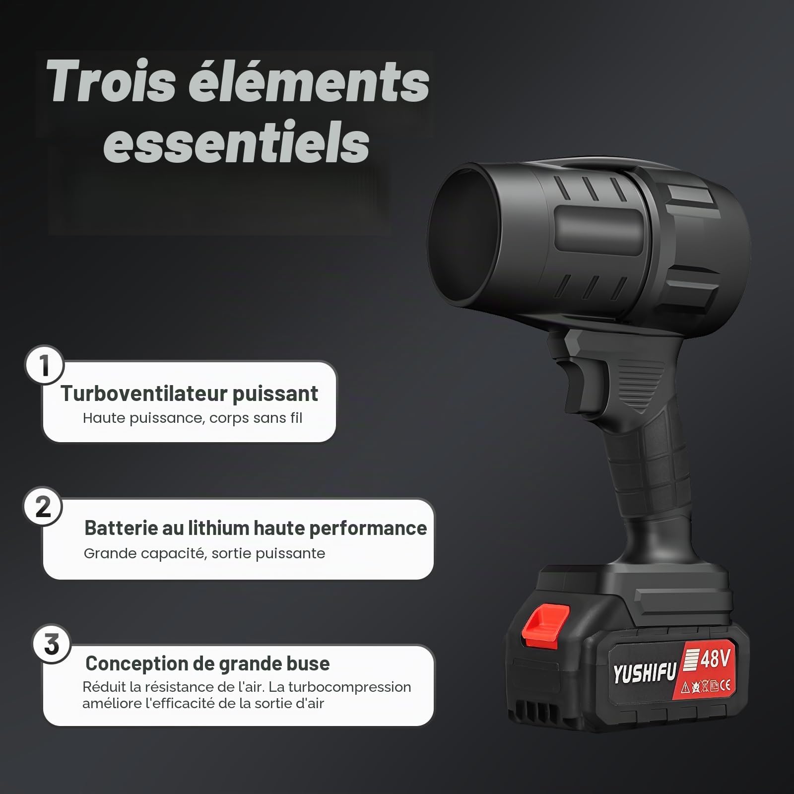 Séchoir à air souffleur pour voiture - Séchoir portable sans fil pour voiture, Séchoir souffleur pour voiture, Séchoir à air souffleur haute puissance pour voiture, Séchoir souffleur turbo pour