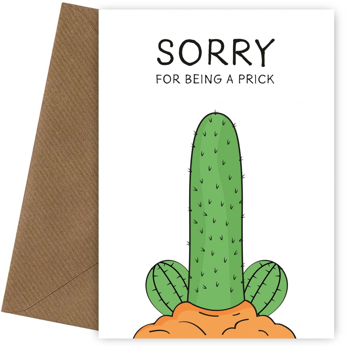 Funny I'm Sorry Card for Girlfriend, Wife, Bestie - Sorry for Being a Prick - Hilarious Apology Gift with a Twist