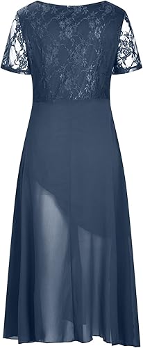 Miniatura 5 de Vestidos de encaje para invitadas de boda para mujer, vestido corto para madre del novio, vestido de madre de la novia, vestido de noche formal de