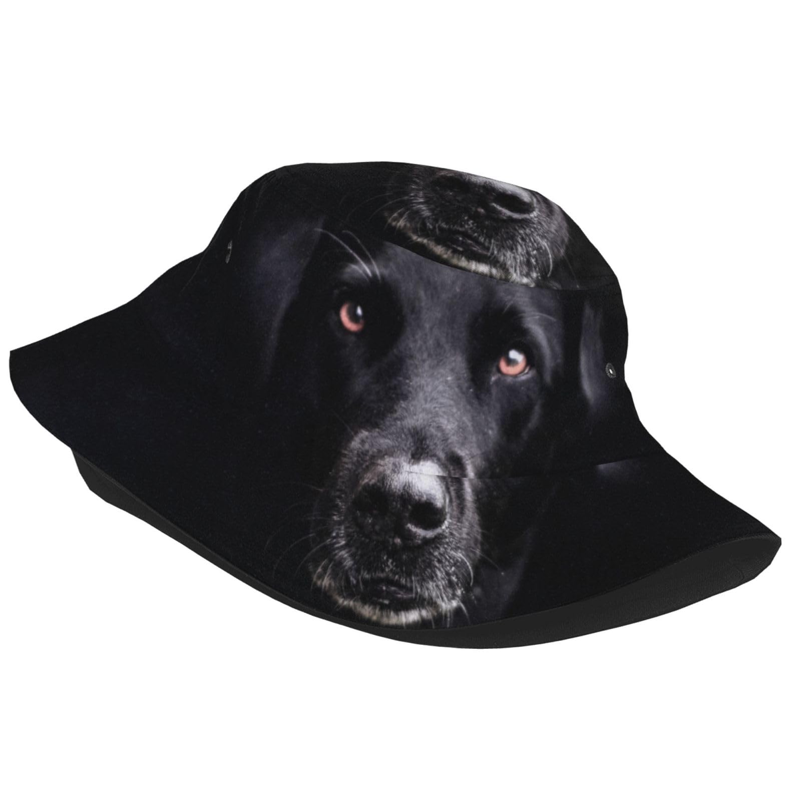 Black Labrador Bucket Hat, Fashionable Foldable Outdoor Travel Beach Hat for Men and Women, Sun Hat