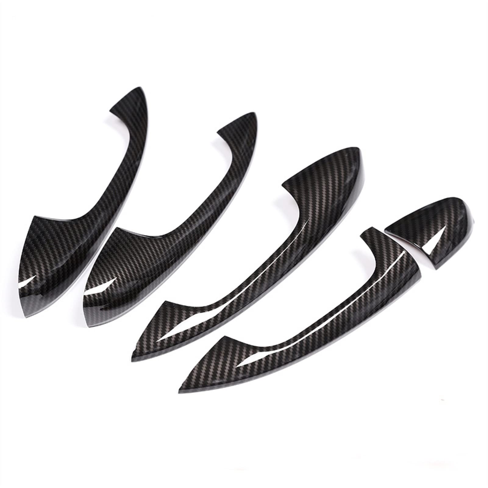 FAHBSTR Exterior Door Handle Cover for Benz C Class W205 GLC X253 E W213 Chrome Carbon Fiber Door Handle Cover(2)