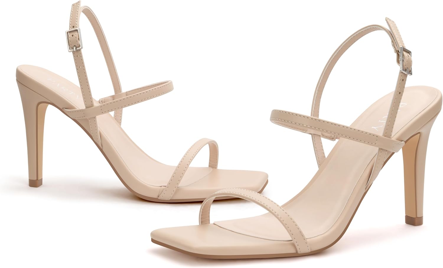 Women's Strappy High Heeled Sandals Open Toe Ankle Strap heels Comfy Weddings Shoes - Image 5