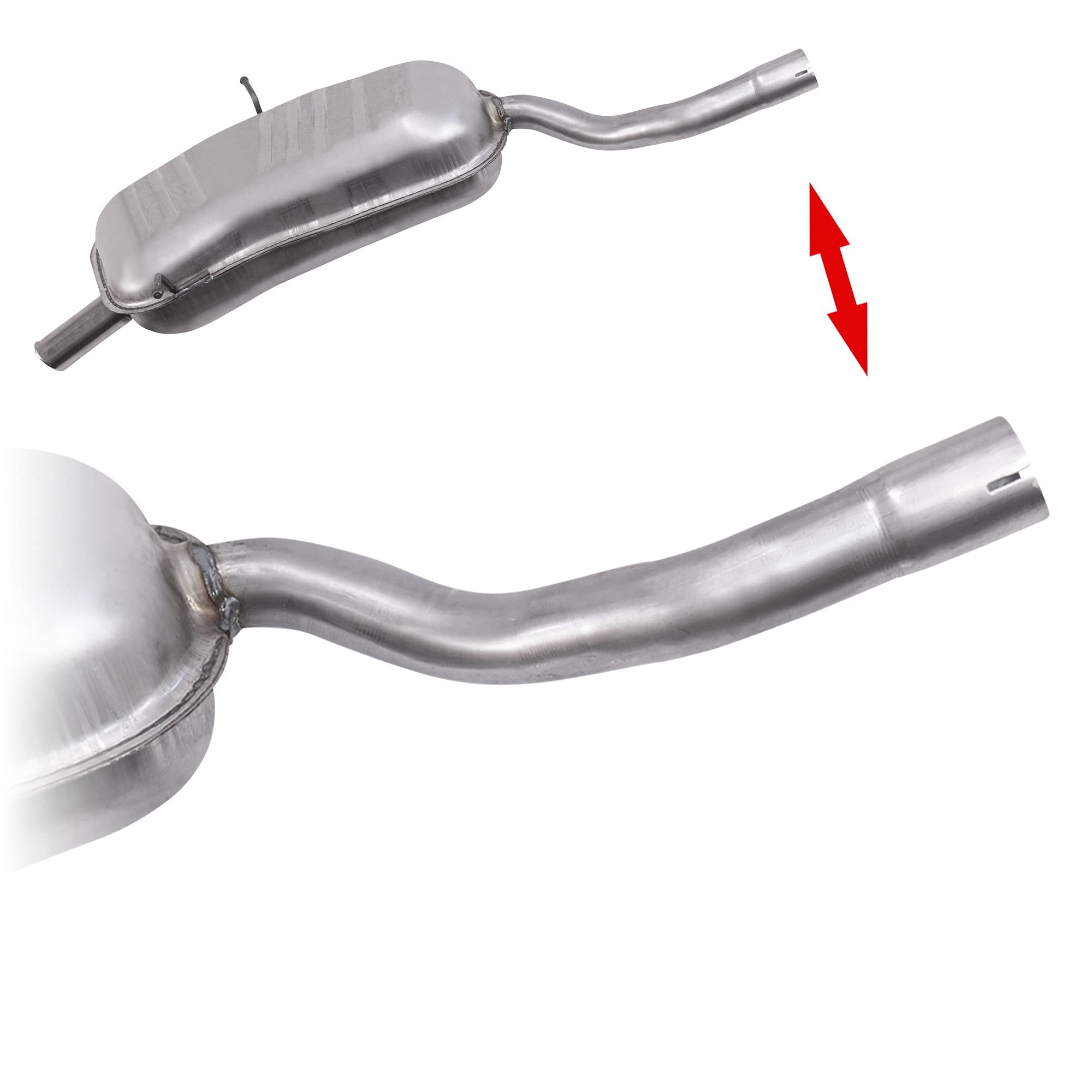 BESTPRICE Auspuff Schalldämpfer Für BMW 3er Compact E36 - Komplett Set