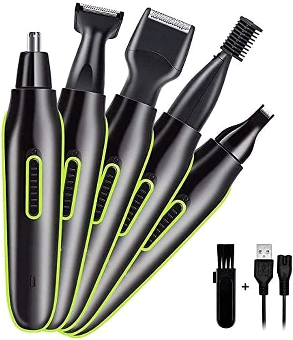 5 in 1 Ear Nose Hair Trimmer for Men Women Electric Facial Hair Trimmer with - Stainless Steel