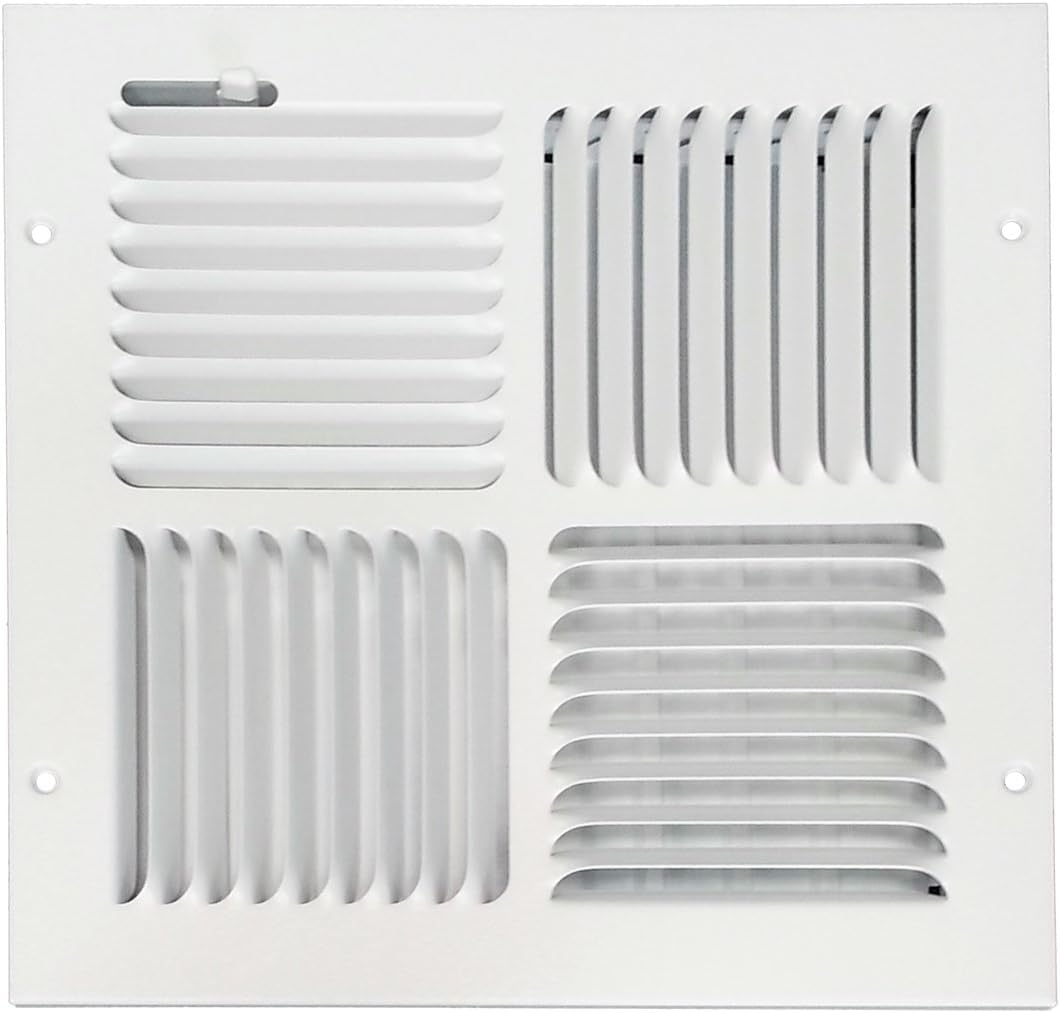 Shoemaker 150-10X10 10"x10" 4-Way Ceiling Diffuser - White
