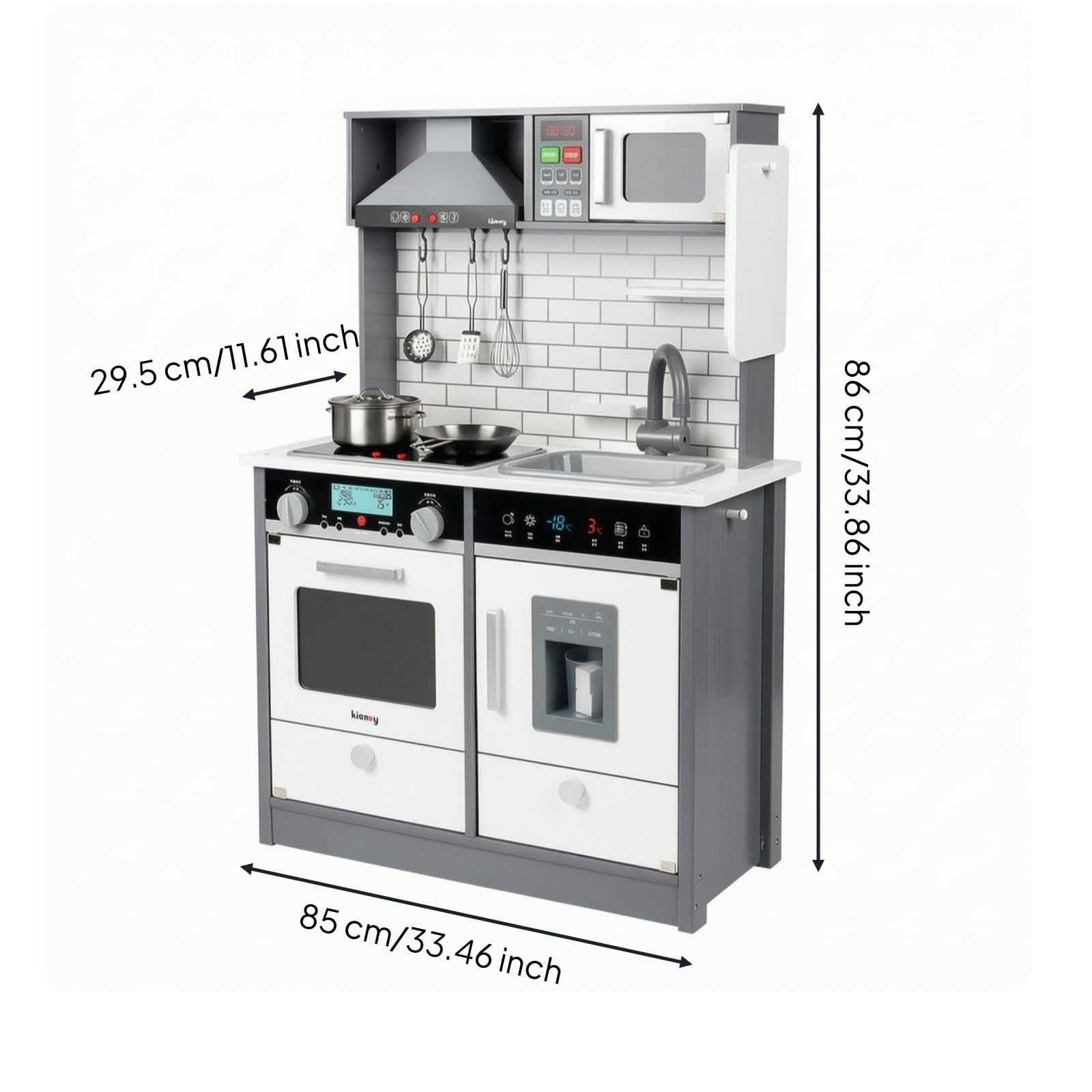 Cucina Giocattolo Giocattolo in Legno Cucina con Forno Educativo per Bambini, Bambine, Cameretta, Area Giochi, Asilo Nido, Style to 10