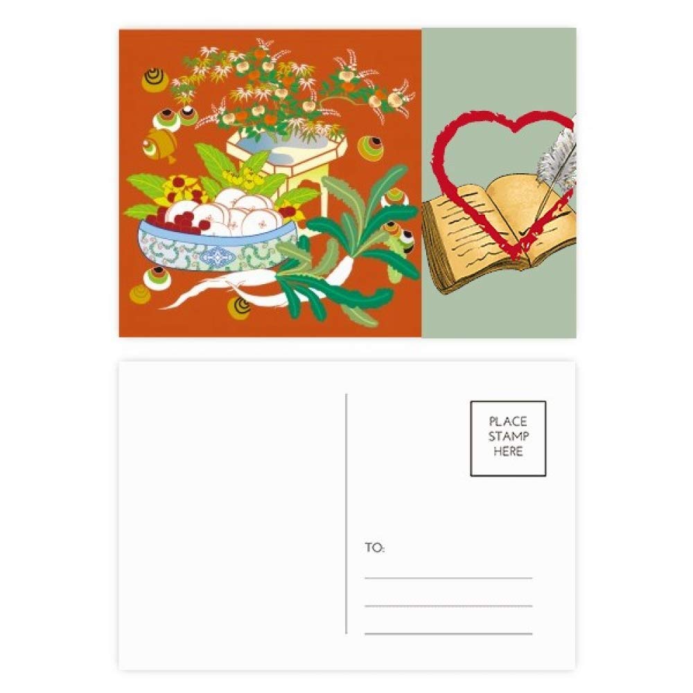 Lot de 20 cartes postales colorées avec motif feuille de culture, carte de remerciement