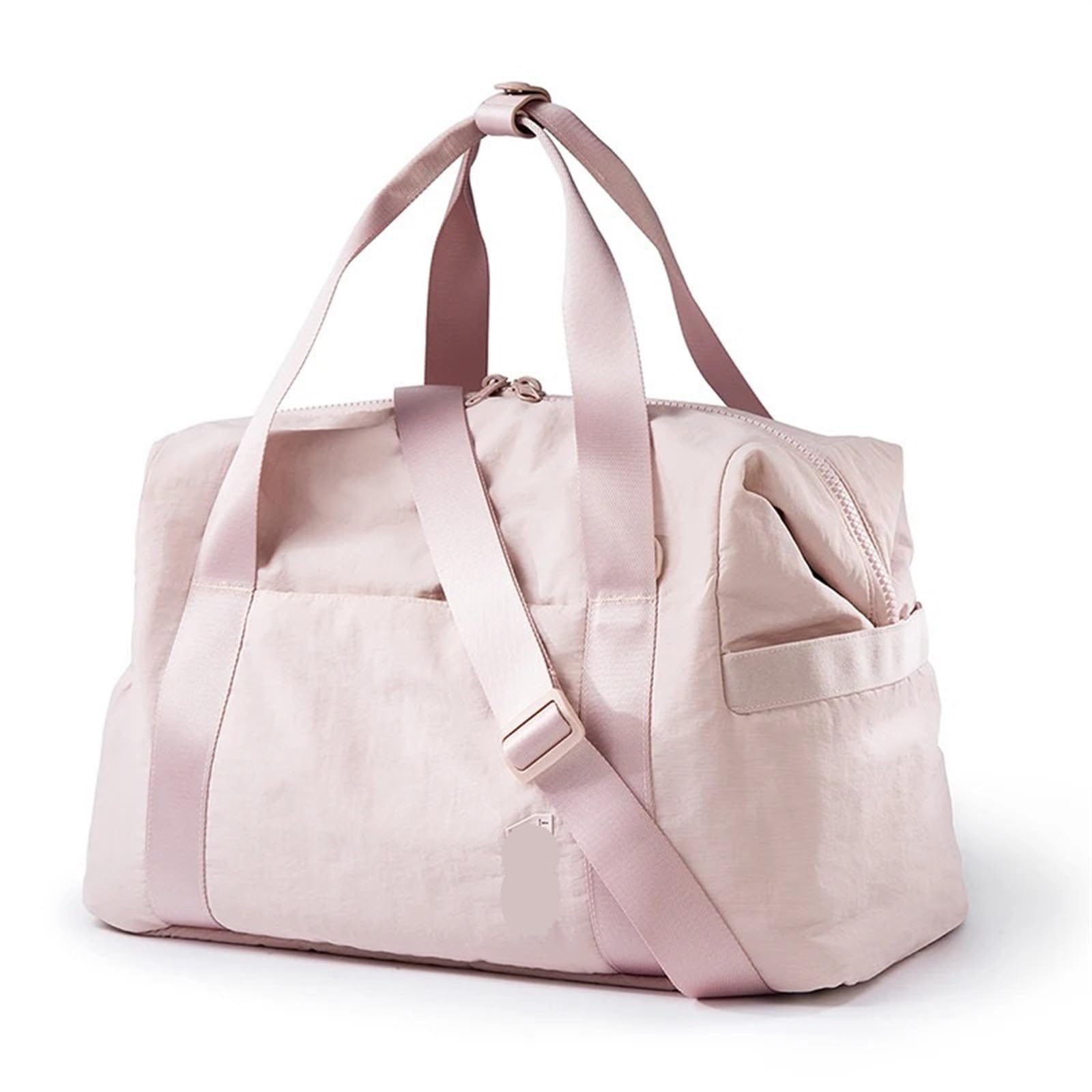 Sporttasche for Damen, Handgepäck, Weekender, Übernachtungstasche, Reise-Seesäcke mit Trolley-Ärmel, Tragetasche, Workout-Tanztasche(Pink)