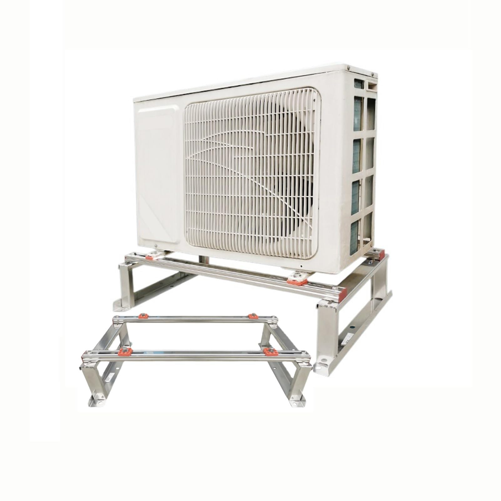Wspornik klimatyzatora okiennego, wytrzymały wspornik AC z 4 ramionami, wsporniki podtrzymujące AC, stal nierdzewna, do mini klimatyzatora Split (90 x 30 x 4 Ocm)