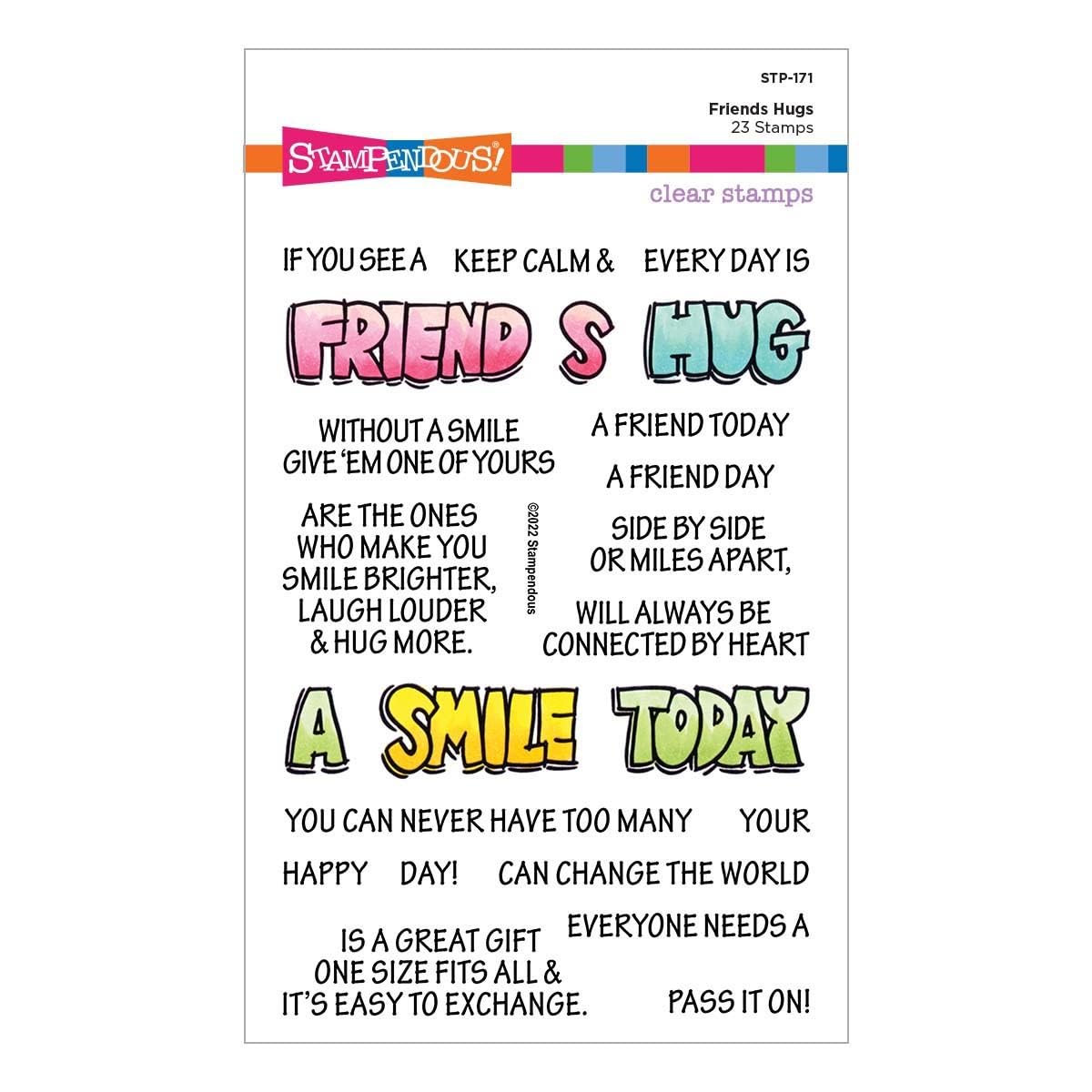Stampendous FransFormer - Friends Hugs Clear Stamp Set - STP-171