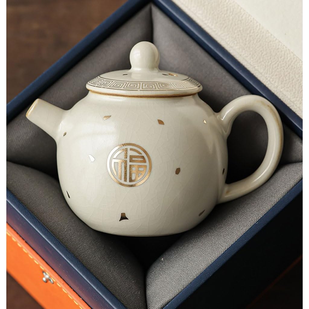 Tetera Tetera casera, juego de té de cerámica Kung Fu, tetera individual, exquisito juego de té de la tarde Retro Tetera