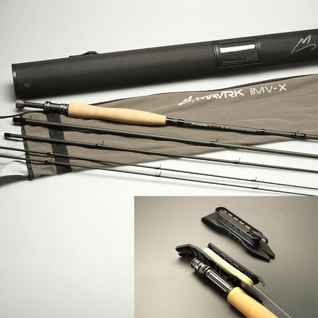 Mavrk Fly Fishing Ultra-Light Euro Nymph Combo Package, MV-X Rod, Stinger Comp Reel, Tracer 62 Line/Leader System