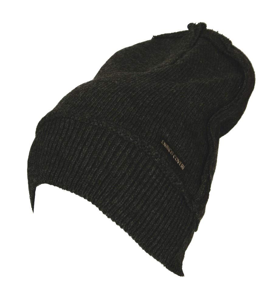 Enrico Coveri Hat Cap Beret Bonnet Item EC024 Made in Italy, Antracite, One Size