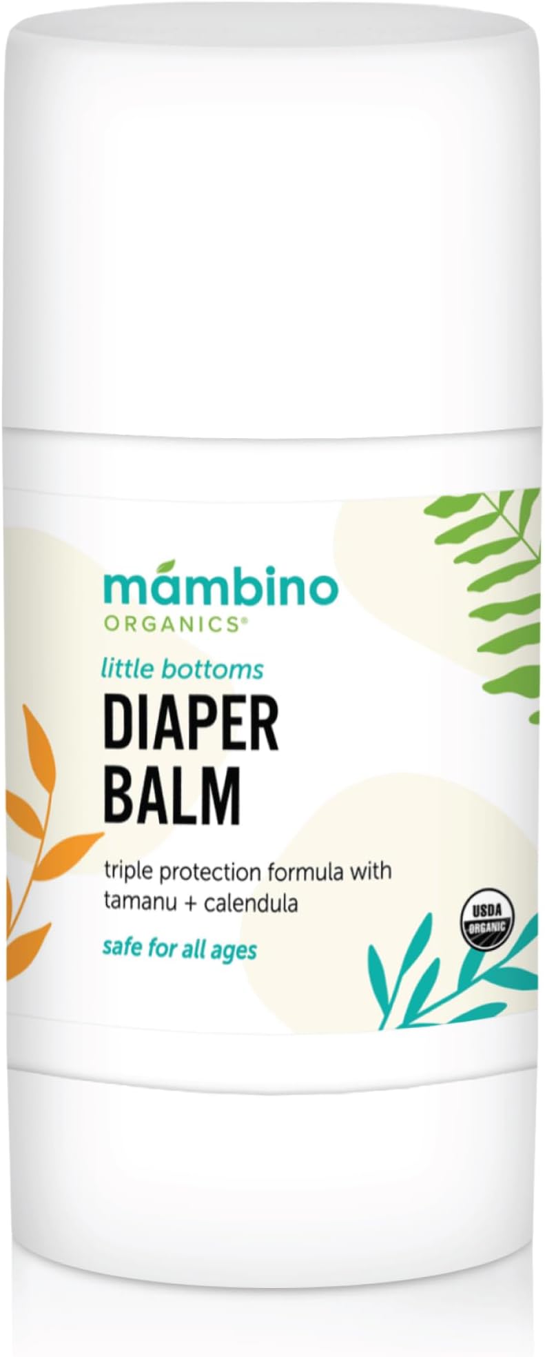 Mambino Organics Little Bottoms Diaper Balm, Baby Essentials Diaper Rash Cream, Newborn Essentials Must Haves, Calendula, Cruelty-Free, 0.63 Ounces
