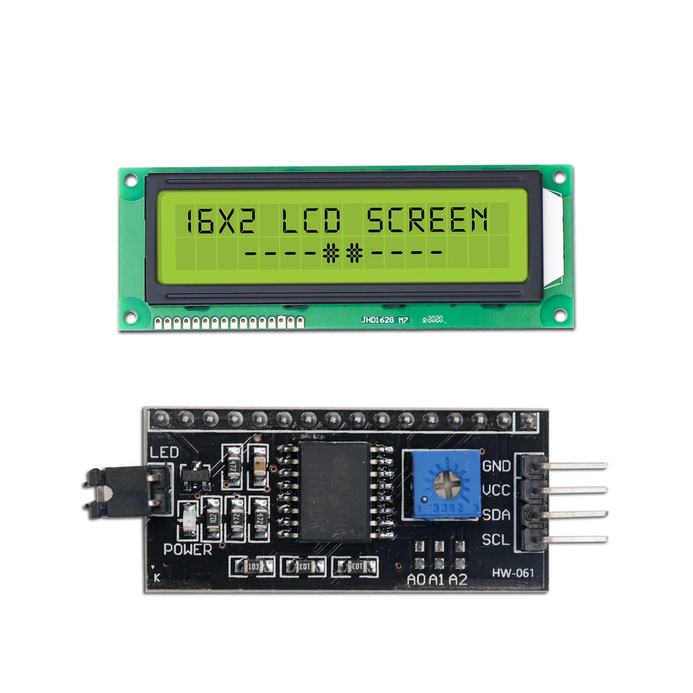 Electronic Spices Combo of 16 X 2 Jumbo Yellow and Green Color Lcd Display With IIC or I2c Serial Interface Adapter Module (B0BMFBSPNC) Amazon Price History, Amazon Price Tracker