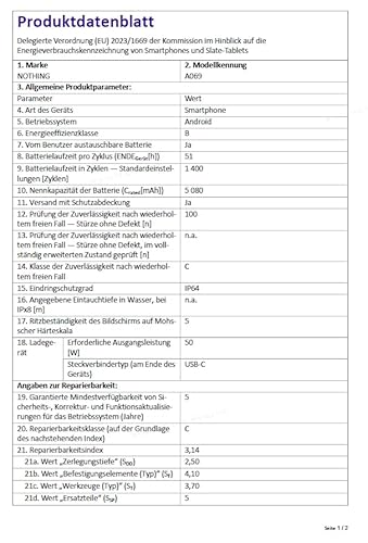 Phone (4a) - Tripla Fotocamera 50MP, Ultra Zoom 70x, Smartphone Trasparente, Batteria Lunga Durata, Ricarica Rapida 50W, AMOLED 120Hz, Glyph Bar, 8GB+256GB - Nero - Smartphone - Immagine 9