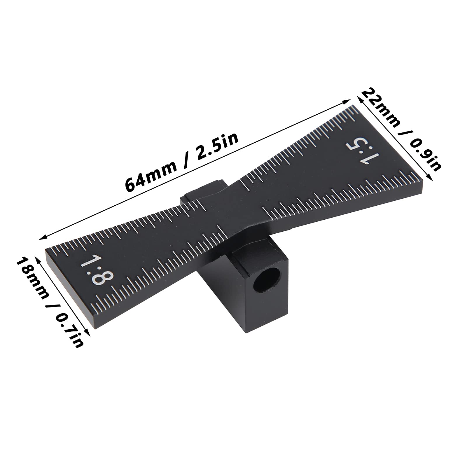Dovetail Jig and Marker Tool for Woodworking Carpentry Projects with 1:5 and 1:8 Ratios Precision Aluminium Alloy Joinery Tool for Furniture Making - Image 3