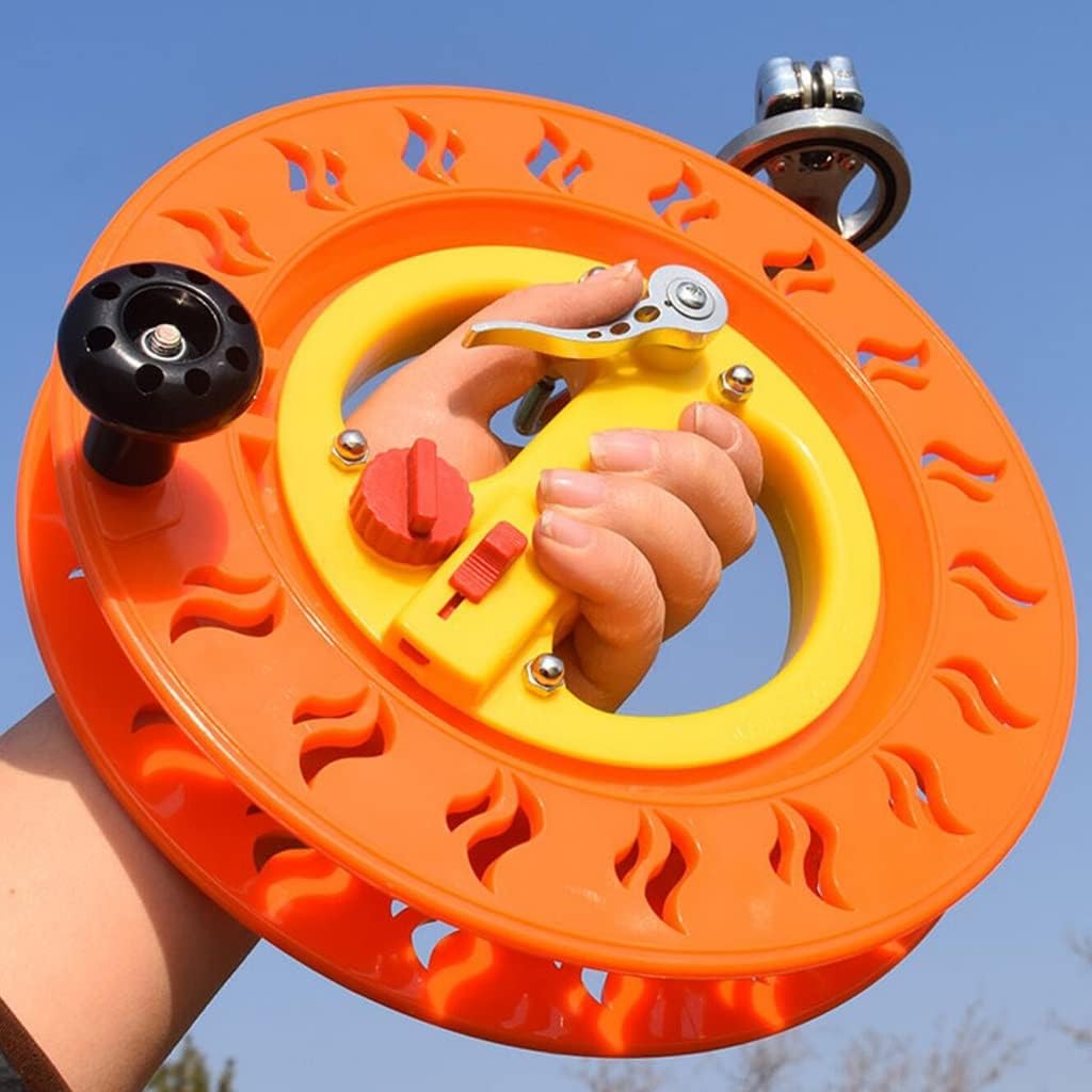 Hand-held Kite Wheel Reel,Children's Hand Wheel with Brake Anti-Reverse, Kite Line Winder Reel,Durable Flying Line Accessories