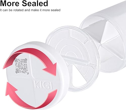 Miniatura 3 de Organizador de píldoras de viaje con 7 compartimentos para 1 semana Suministro KIGI Pastillero de bolsillo Fishoil Contenedor de vitamina (4.5 x 2.5