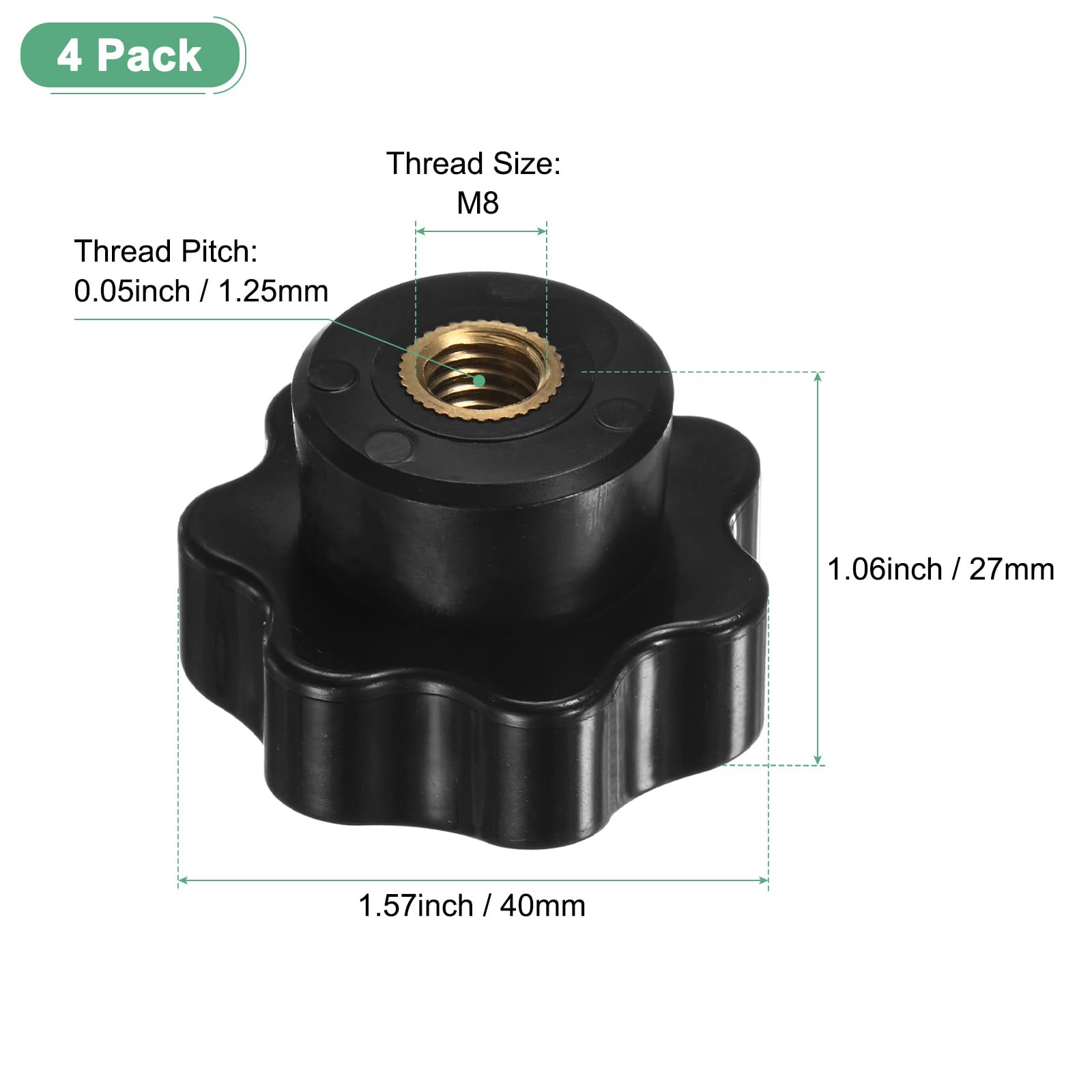 M METERXITY 4-Pack 7 Star Knobs - Image 3