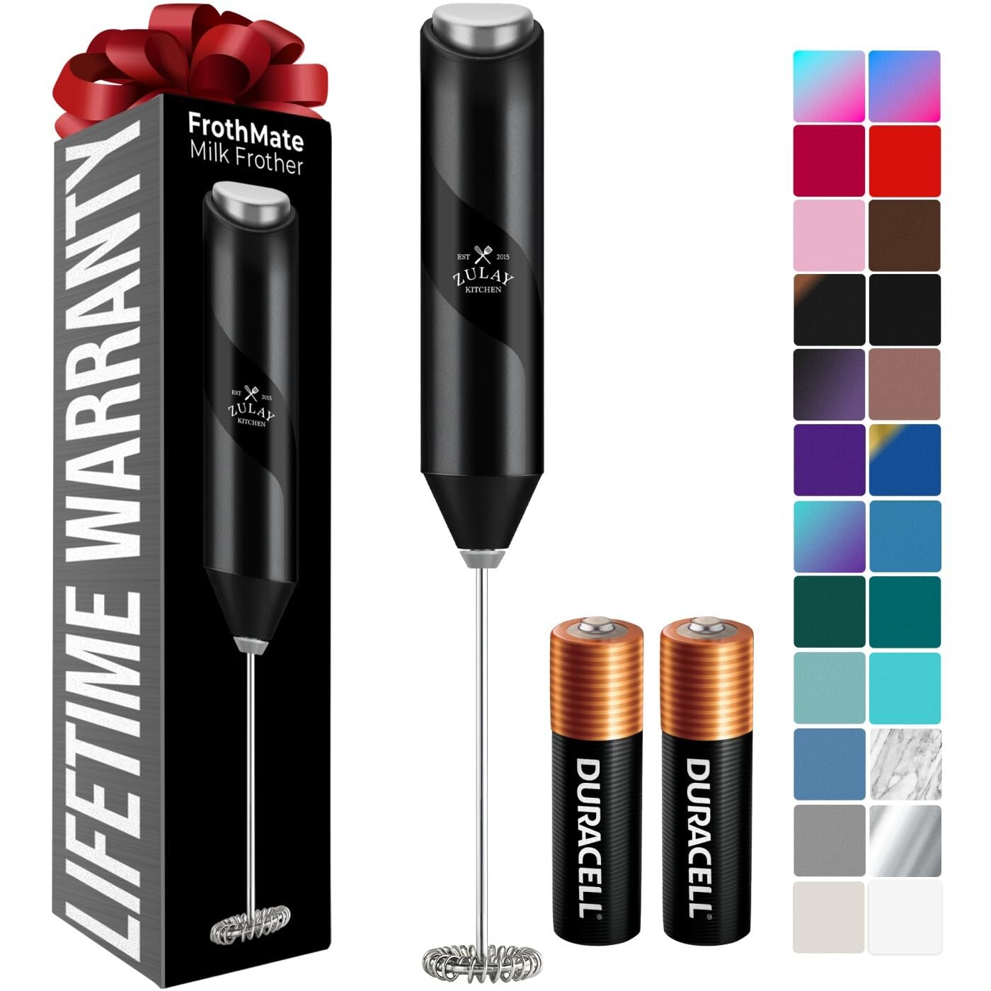 Amazon.com: Zulay Kitchen Powerful Milk Frother AA Batteries