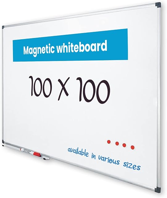 Vivol Eco magnetyczna tablica suchościeralna, 100 x 100 cm, aluminiowa rama, tablica magnetyczna, tablica suchościeralna, tablica magnetyczna, 8 rozmiarów, możliwość pisania