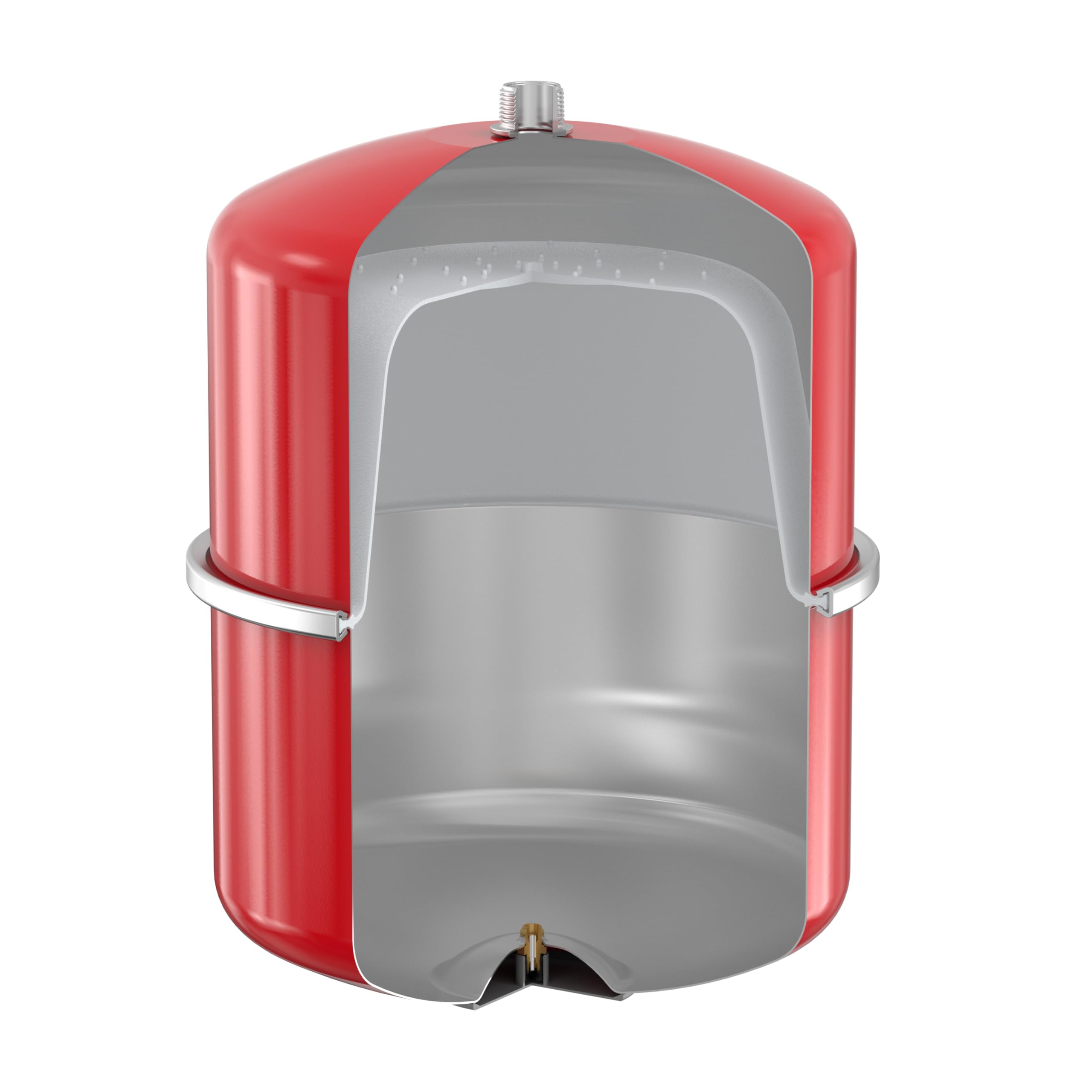 Flamco Flexcon Premium Vase d'expansion à membrane fixe 18 litres 1/3 bar pour installations en circuit fermé et chauffage, climatisation et réfrigération, rouge, garantie 15 ans 16917