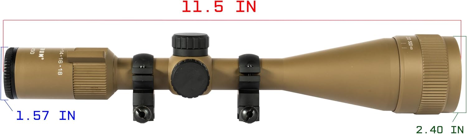 Monstrum Guardian 6-18x50 AO Rifle Scope with Parallax Adjustment