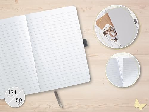 Cuaderno A5 rayado Sigel evita hojas dobladas y pérdida de notas gracias al cierre elástico 3