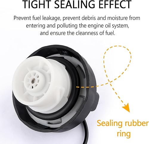 Miniatura 3 de Cubierta de tapa de gasolina compatible con Dodge Chrysler Ram Jeep Wrangler, accesorios estándar para automóvil, repuesto de tapa de combustible