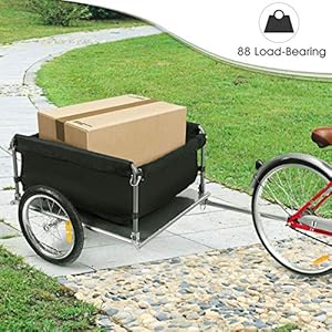   Goplus-Cargo-Bike-Trailer-Folding-Frame-Quick-Release-16-Wheels-Bicycle-Cargo-Trailer