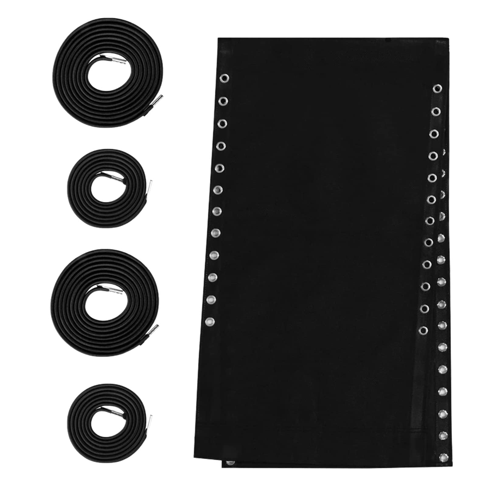 GOBIWM Lounge Chair Replacement Parts Elastic Cord And Fabric For Garden Sun Loungers Recliners Waterproof Breathable Black Rope (Black + Rope)