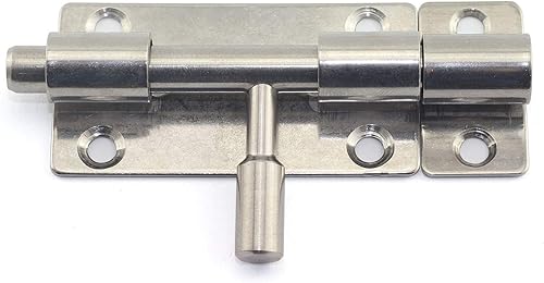 Miniatura 3 de Tegg Paquete de 1 pestillo de barril de puerta de 3 pulgadas 304 de acero inoxidable con cerradura de perno deslizante de seguridad para el hogar