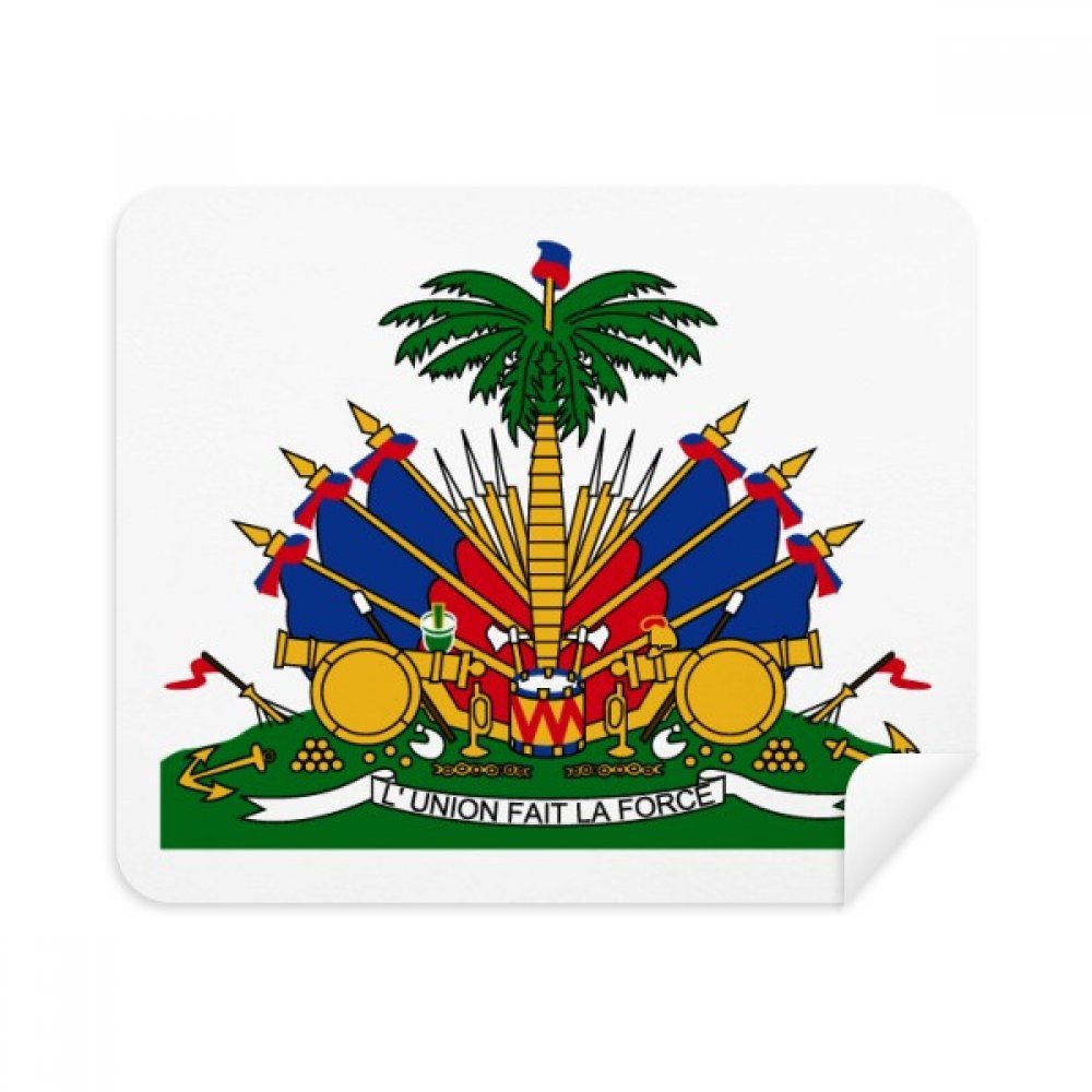 Haiti North America National Emblem Cleaning Cloth Screen Cleaner 2pcs Suede Fabric