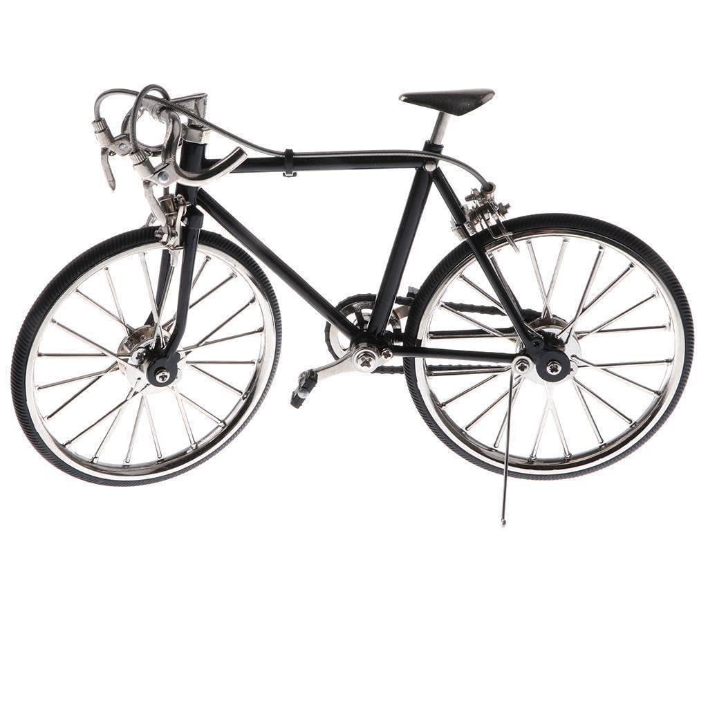 Homyl 1:10 Scale Alloy Diecast Racing Bike Model Replica Bicycle Cycling Toy Desk Craft Collection Black