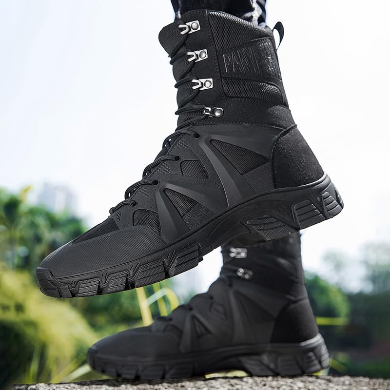Military Tactical Boots for Men Combat Army Boots with Lightweight Waterproof Boots for Hiking Motorcycle Riding