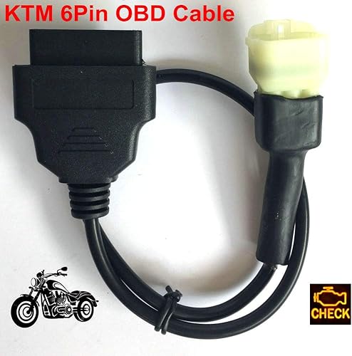 Miniatura 5 de Adaptador de diagnóstico OBD de la motocicleta de 6 pines, cable de diagnóstico de la motocicleta OBD2 - 40CM