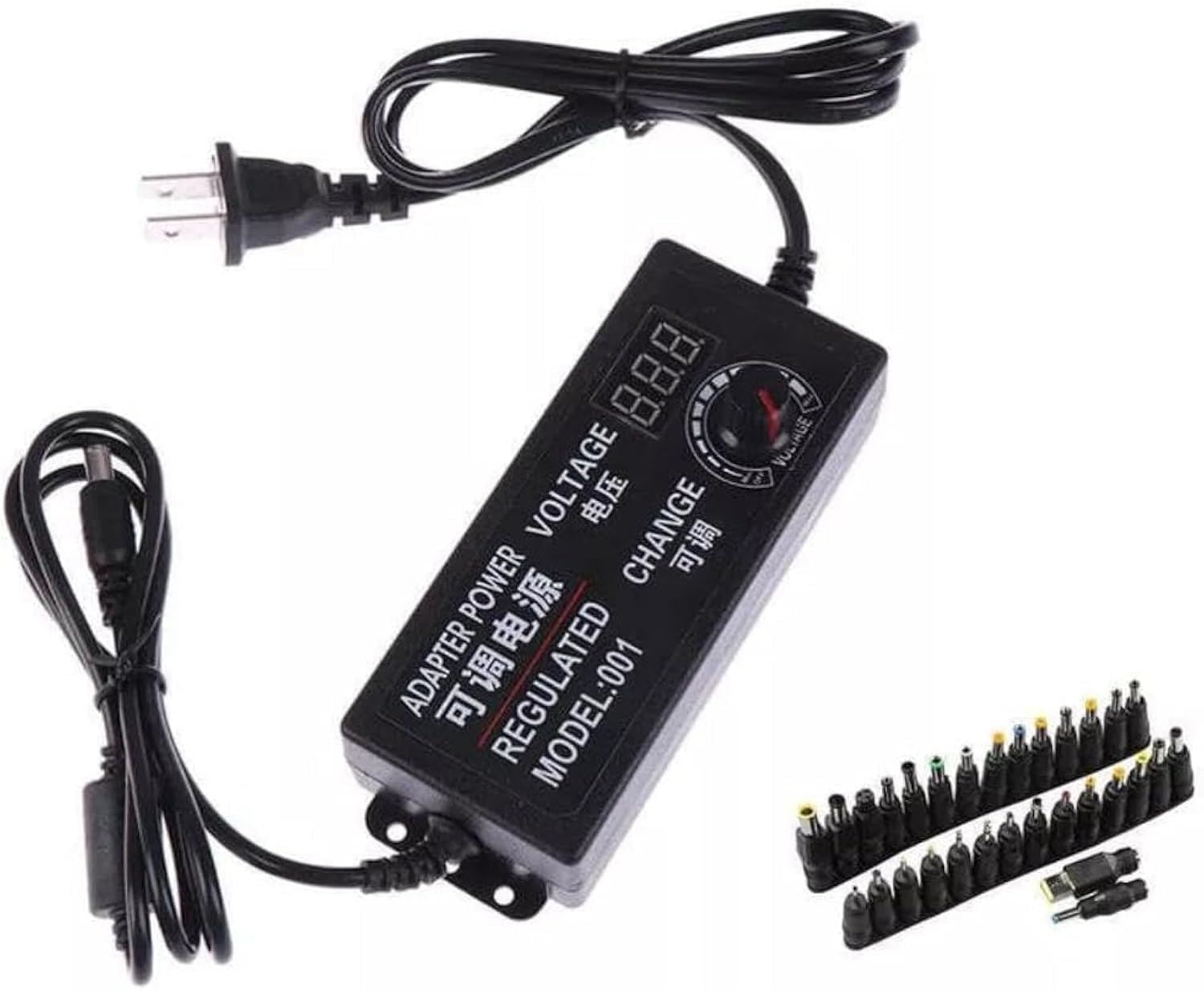 KaressoriesUniversal Laptop Charger Power Supply Adjustable Voltage DC Converter Adapter 3-24V 5A with 30 Different Plugs for Laptop Computer Router Loudspeaker (UK Plug)