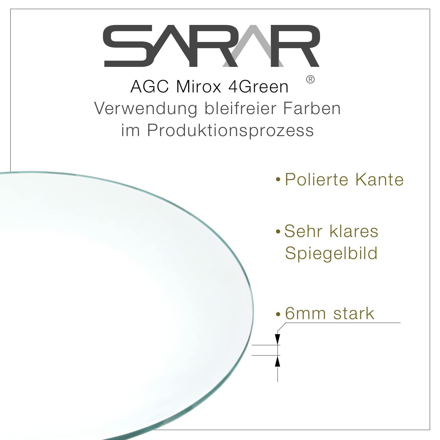 SARAR Runder Badspiegel Spiegel Badezimmerspiegel mit indirekter rundum LED-Beleuchtung 120cm Made in Germany Wandspiegel Mirror Spiegel Bad mit Licht Designo MAR113