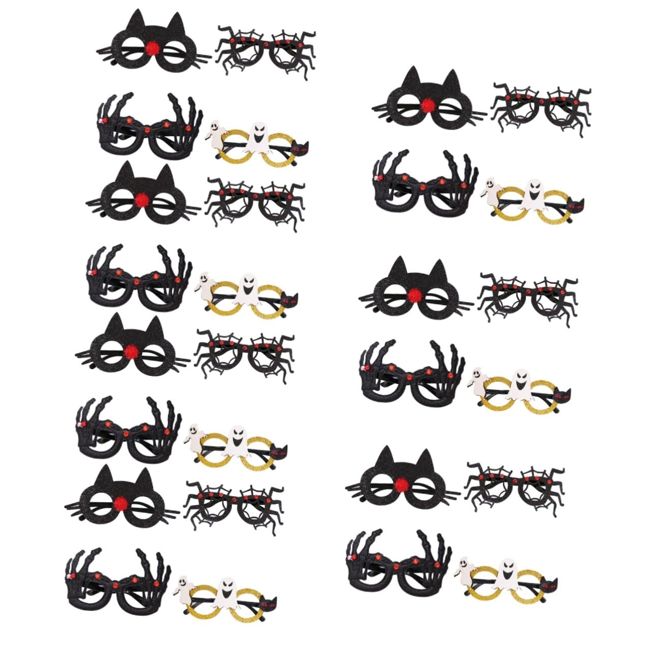 SOIMISS 28piezas Gafas Divertidas De Halloween Accesorios y Cómodos Aleatorios