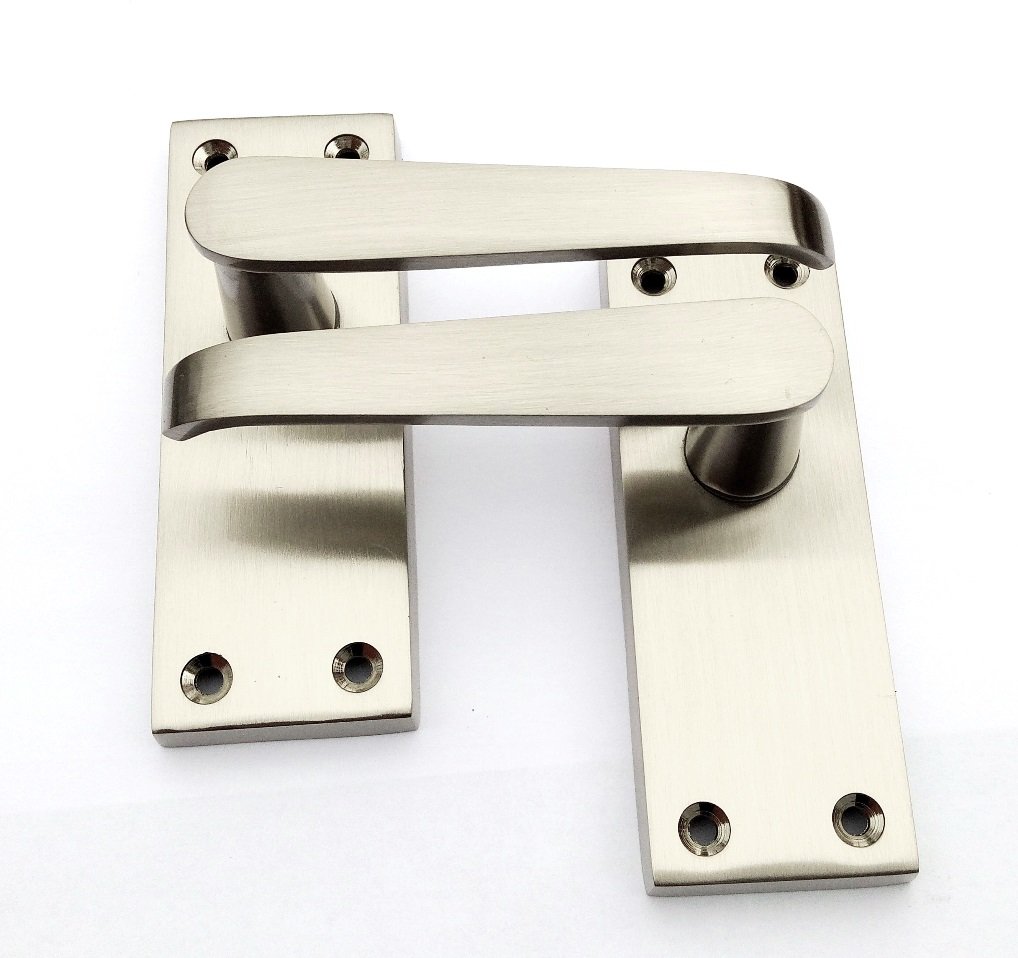 Euroart 7 Pairs Jovian Straight Lever Latch Door Handles In Satin Nickle