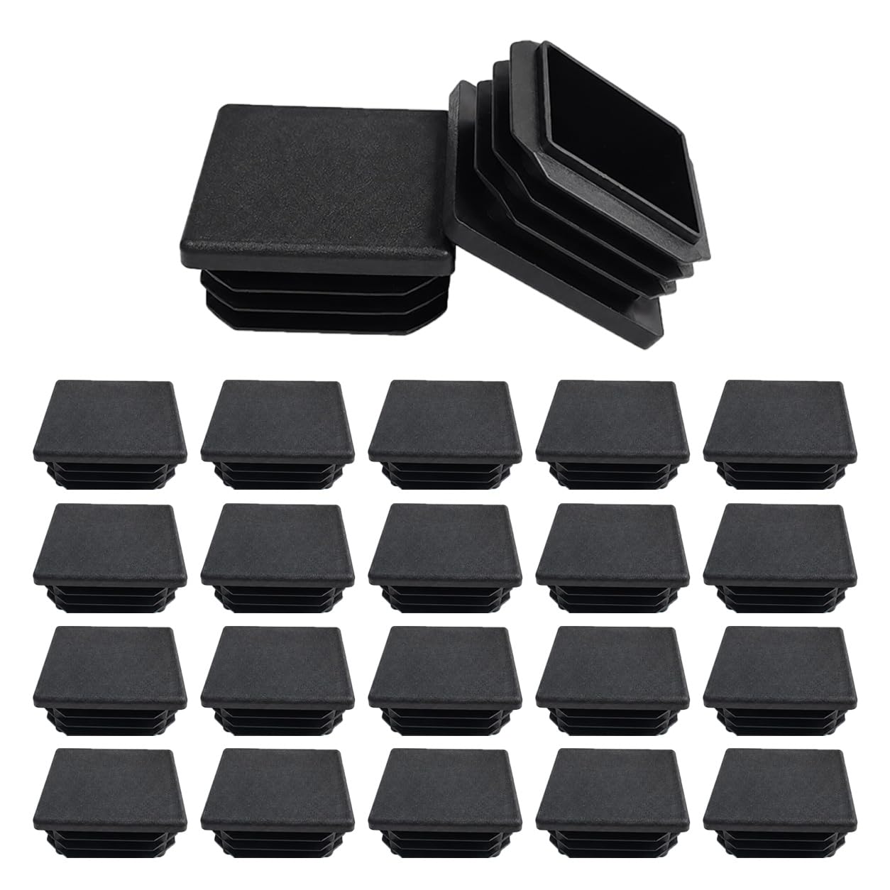 Confezione da 20 tappi quadrati in plastica da 3,8 cm