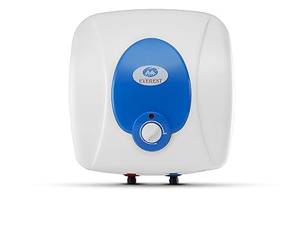 Everest E-Classic 15 Litre Storage Water Heater Attach With Inlet and Outlet Pipe (White Colour)