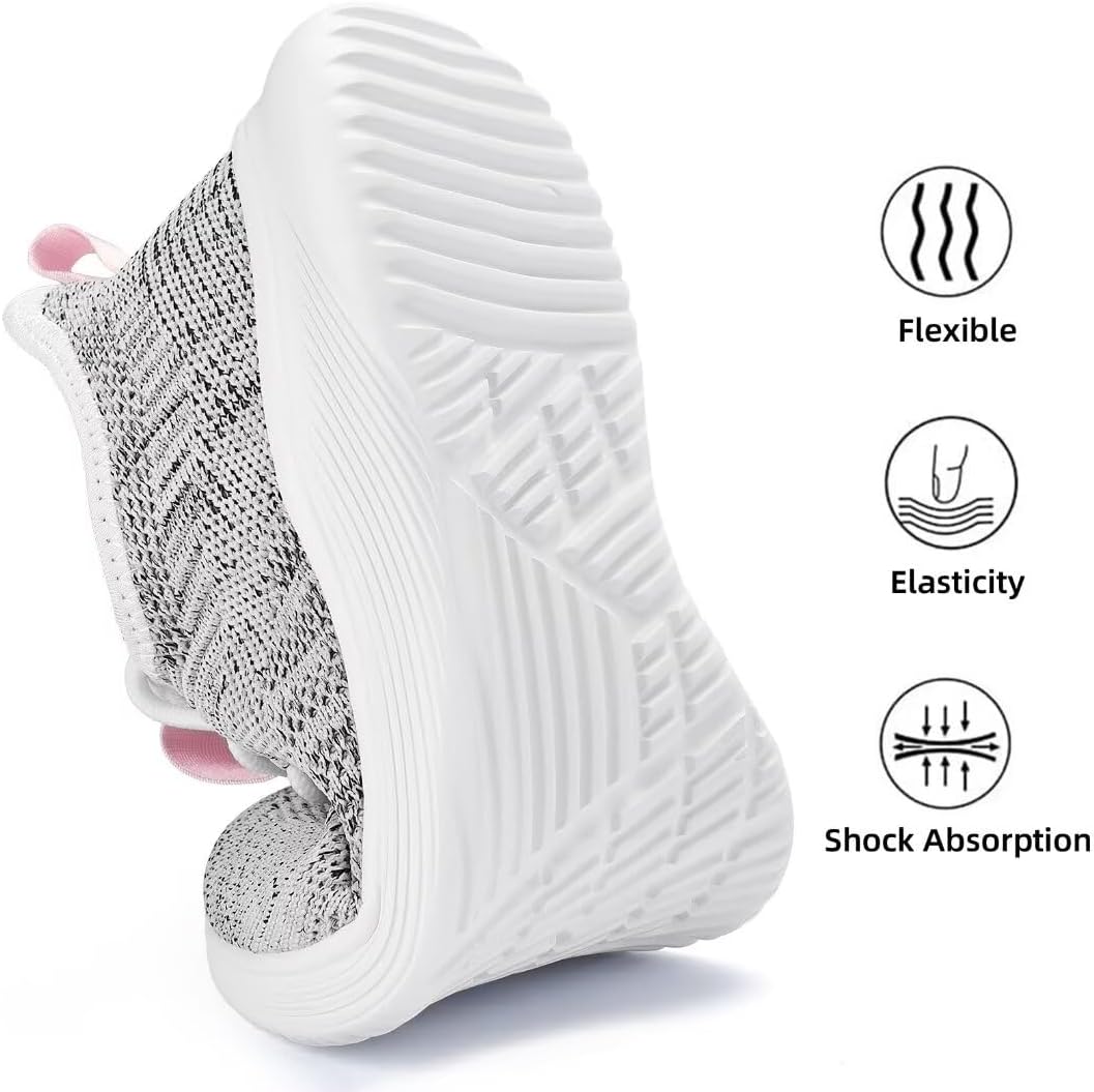 Lamincoa Womens Slip On Walking Shoes Non Slip Casual Road Running Lightweight Mesh Fashion Sneakers for Gym Travel Workout - Image 4