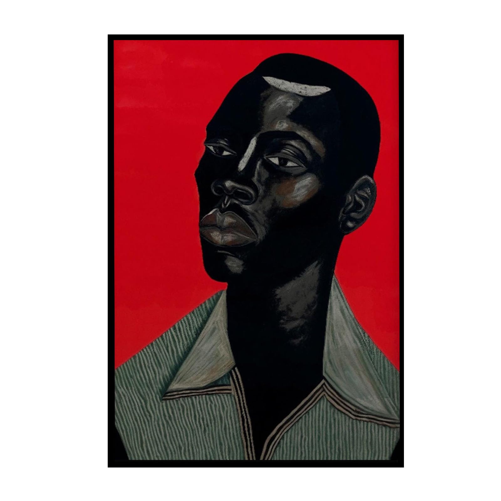 BIGAOYS African American Canvas Wall Art Black Man Canvas Wall Art African Man poster Black Portrait Art Bedroom Bathroom Dorm Decor Home Decoration