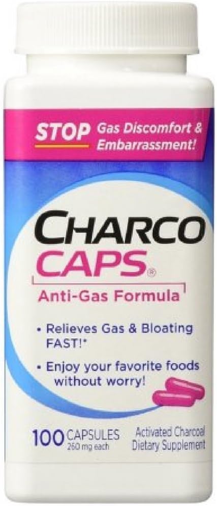 CharcocapsAnti-Gas Formula Capsules 100 ea (Pack of 3)