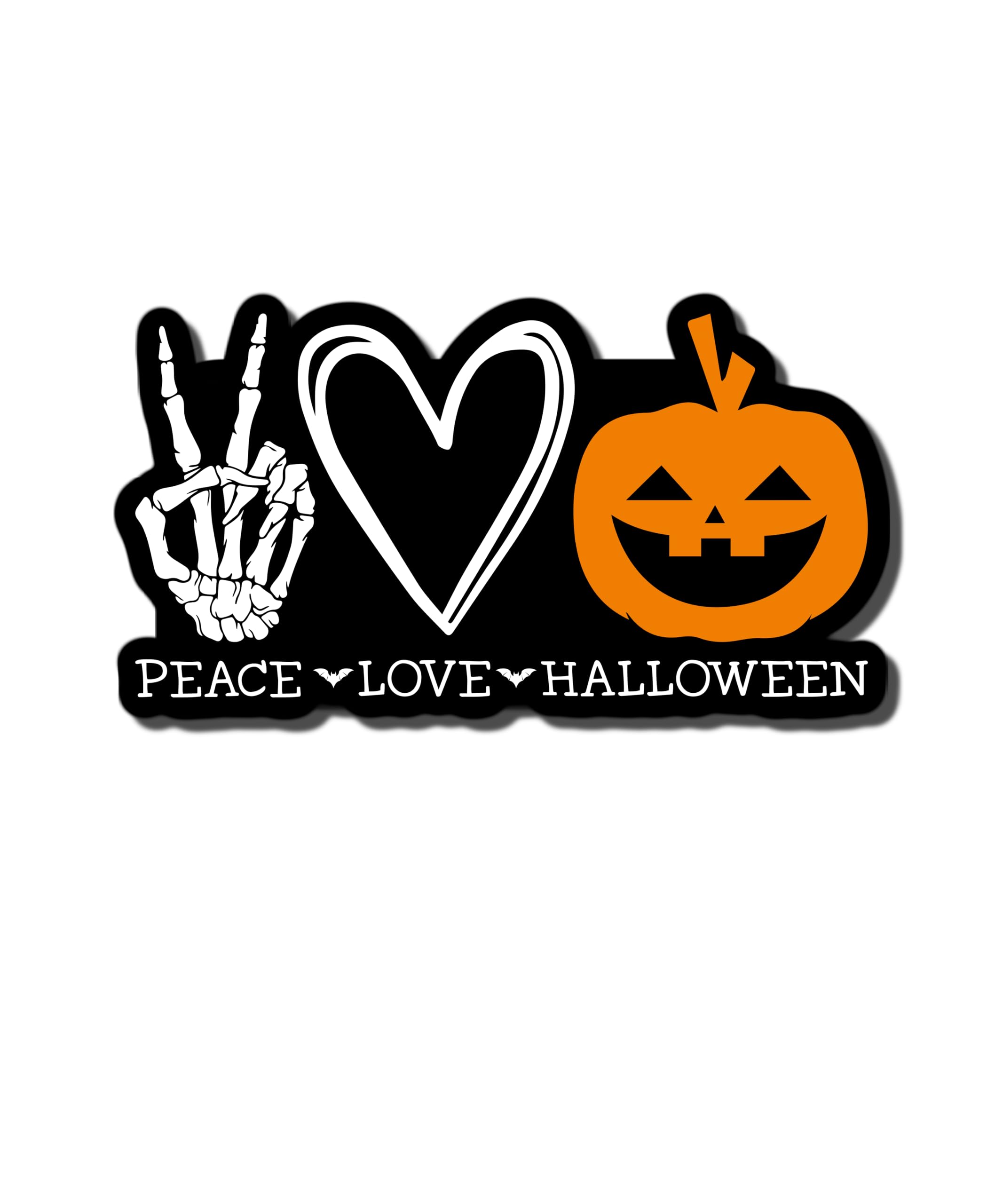 GenericPeace Love Halloween Sticker